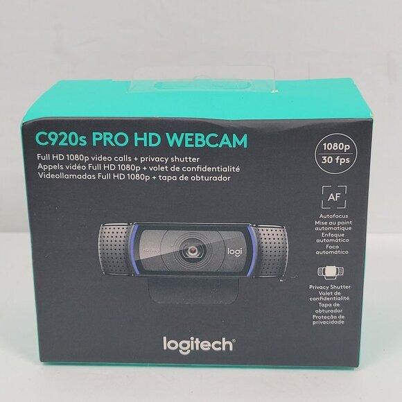 Logitech C920s Pro HD Webcam With Privacy Shutter Full HD 1080p NEW - Picture 1 of 5